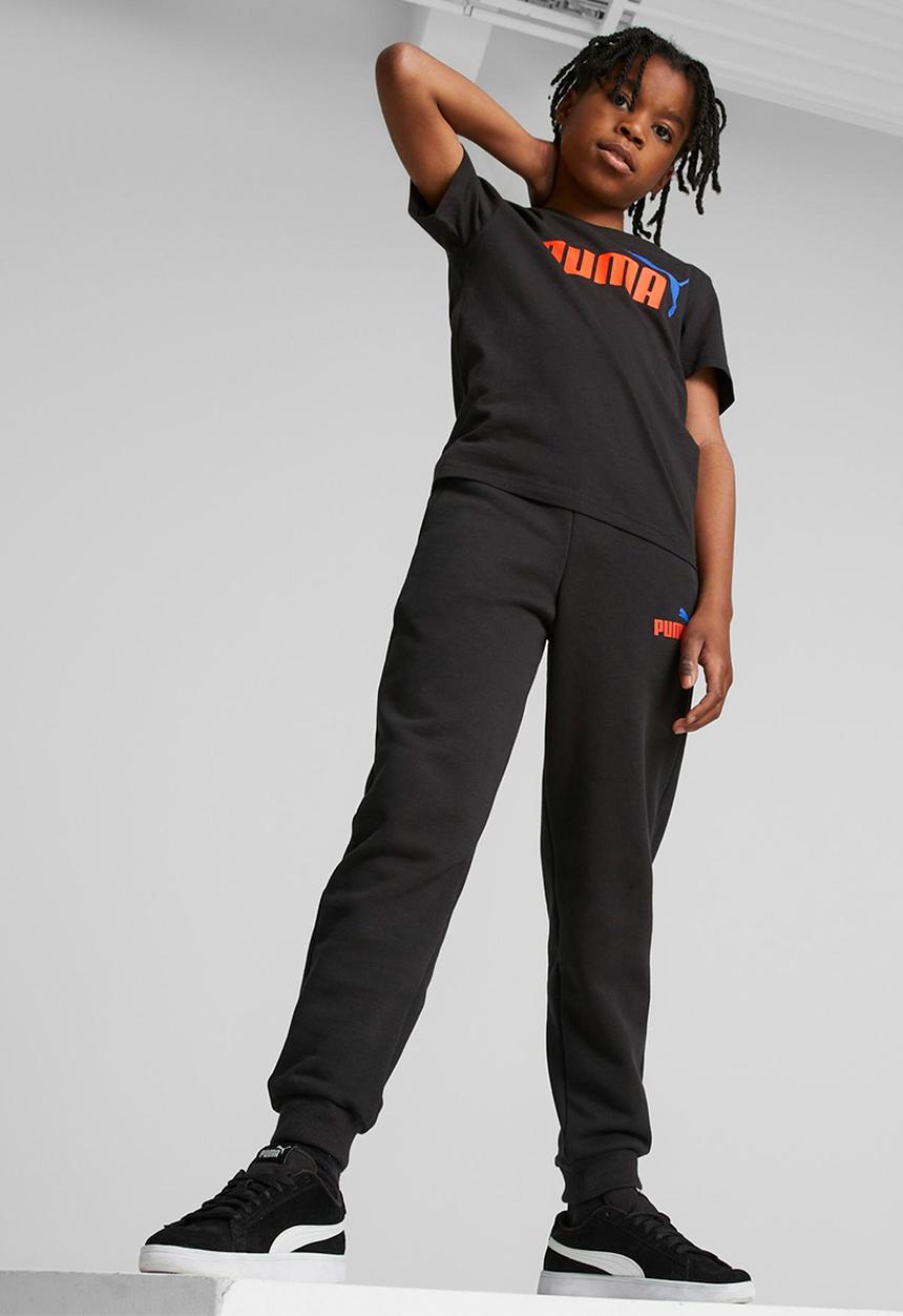 PUMA - Ess+ 2 col logo tee b - puma black/warm earth
