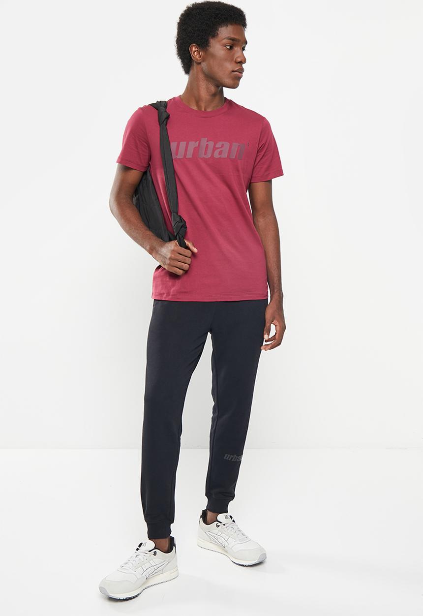 urban° - Mens urban core fleece jogger - black