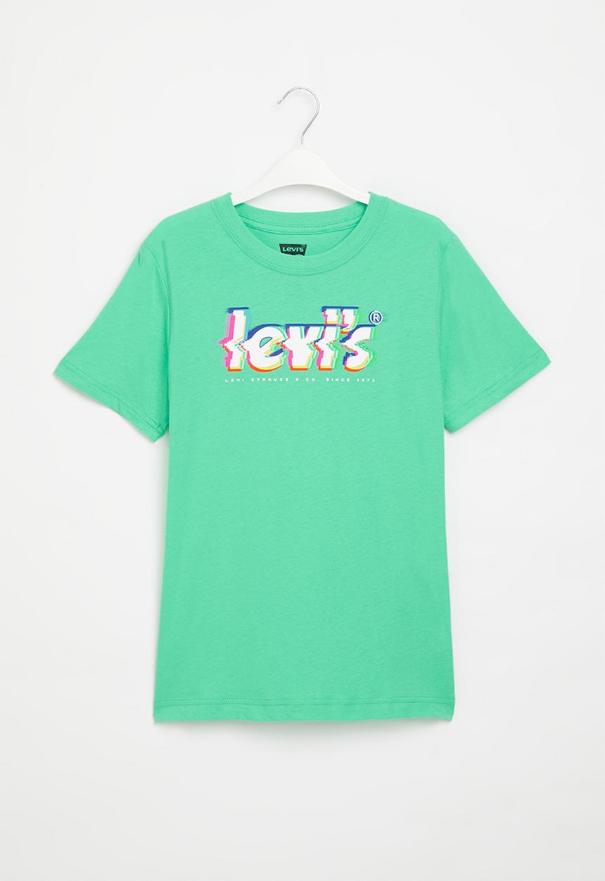 Levi’s® - Lvb glitched logo T-shirt - aqua green