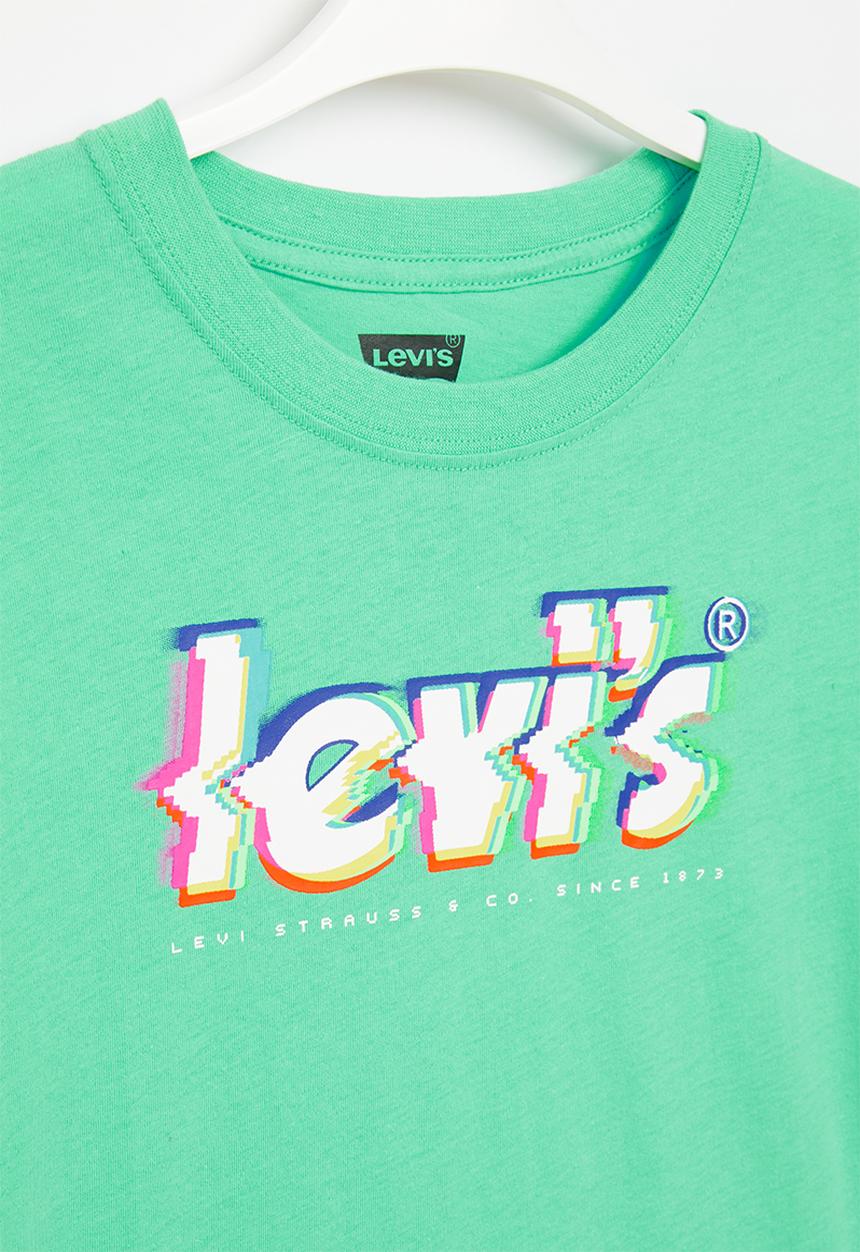 Levi’s® - Lvb glitched logo T-shirt - aqua green