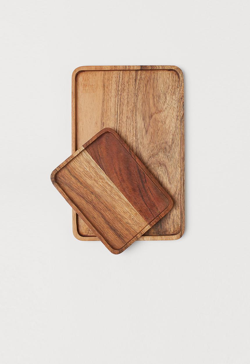 H&M - Small wooden tray - wood/acacia wood
