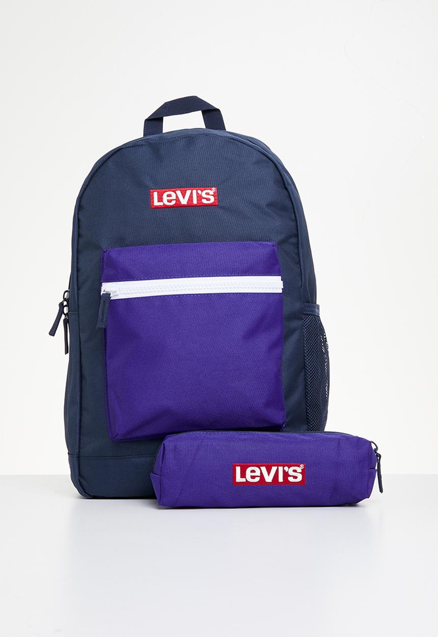 Levi’s® - Box logo backpack/pencil case - dress blues