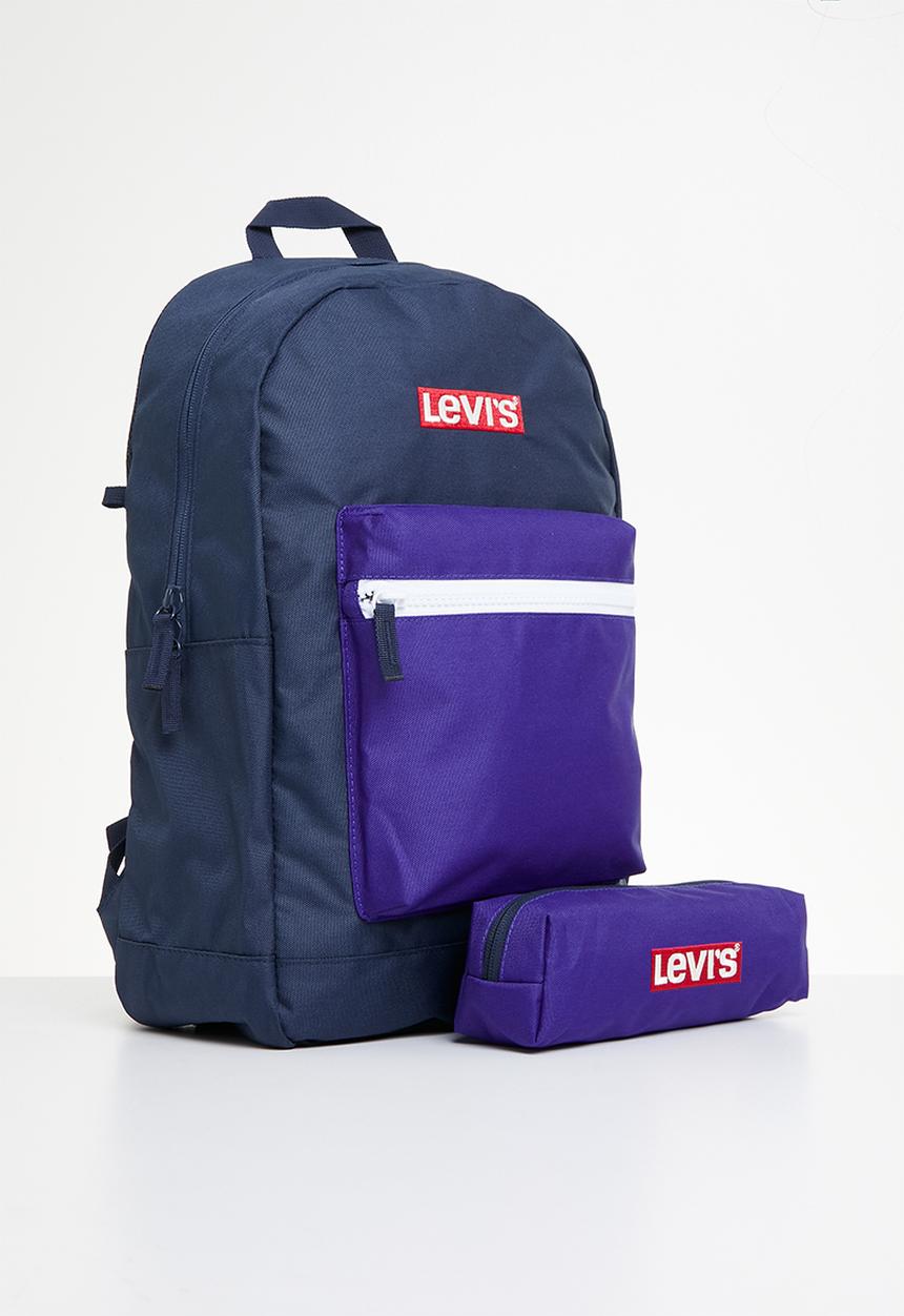 Levi’s® - Box logo backpack/pencil case - dress blues