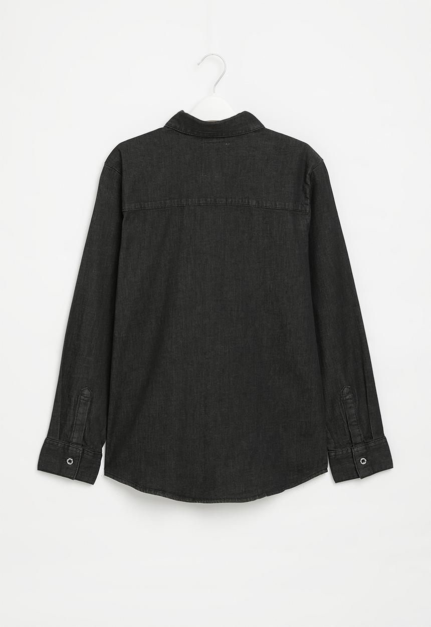 Levi’s® - Lvb acid wash denim button up - washed black