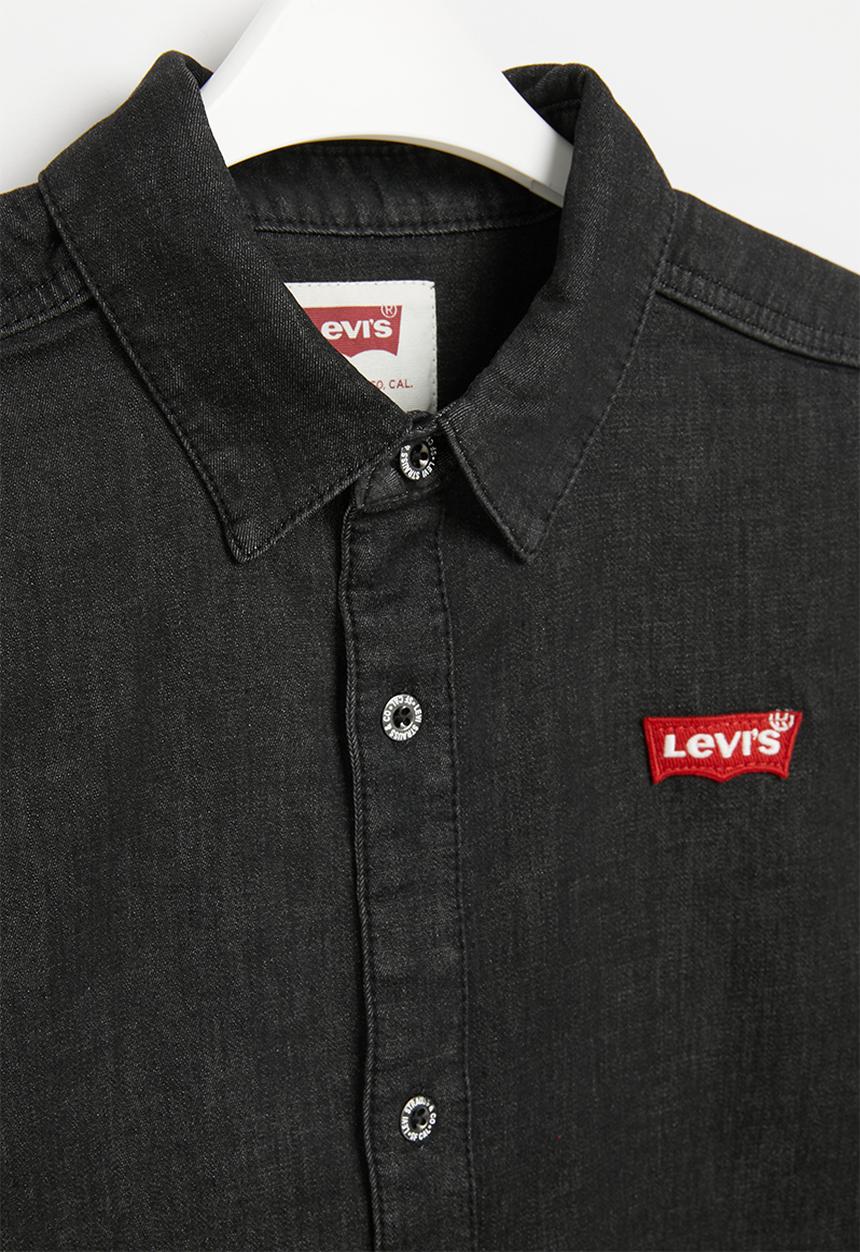 Levi’s® - Lvb acid wash denim button up - washed black