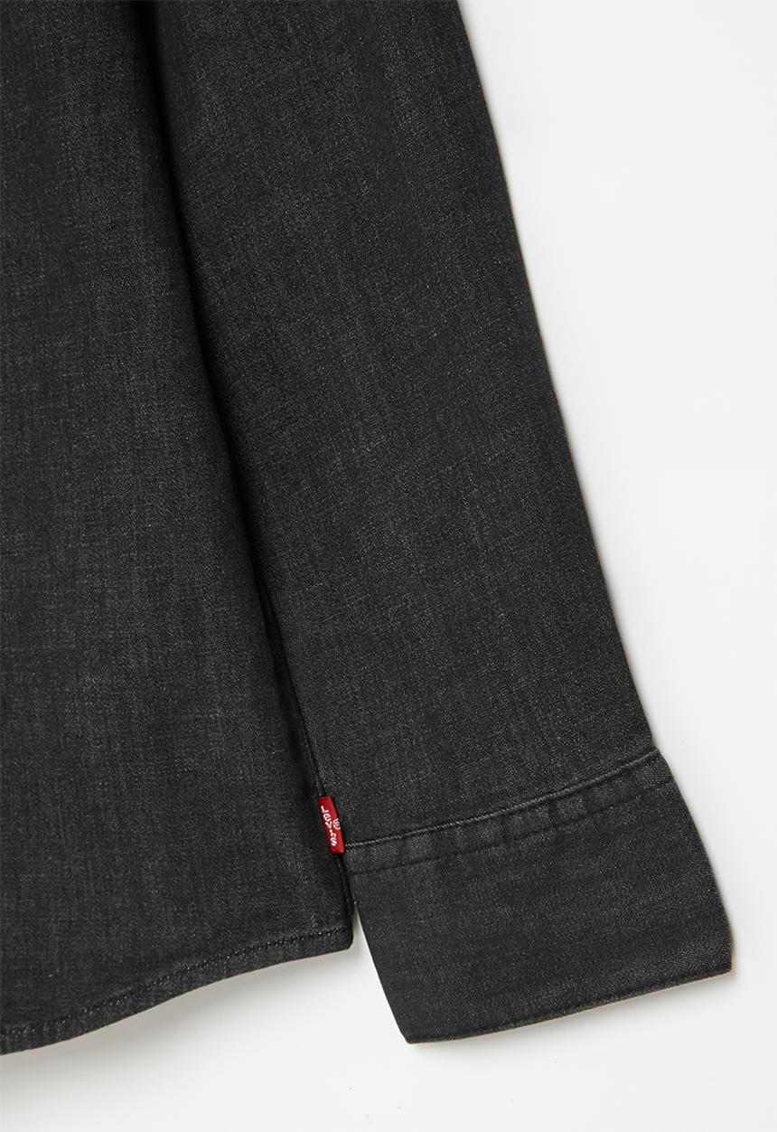 Levi’s® - Lvb acid wash denim button up - washed black