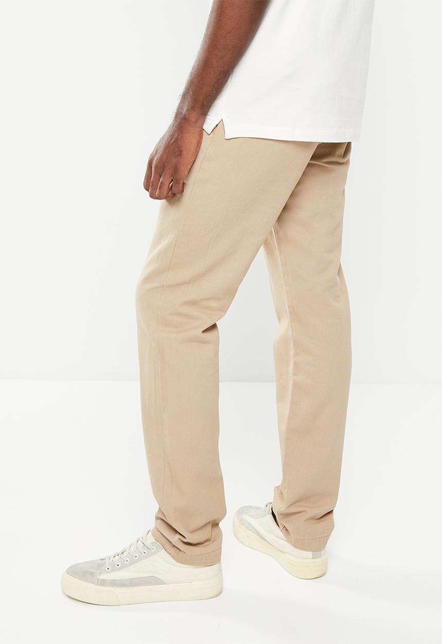 urban° - Mens urban cotton twill chino pants - travertine