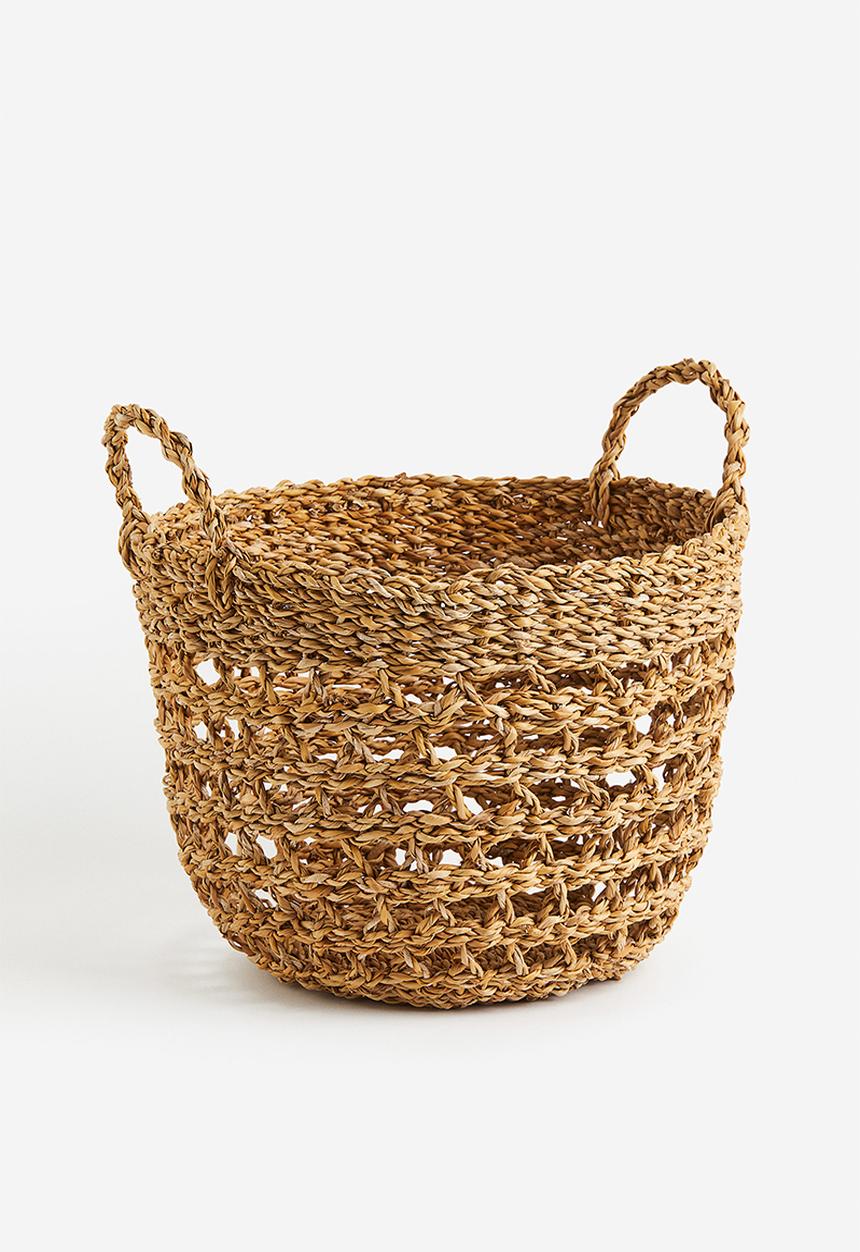 H&M - Braided seagrass basket - beige