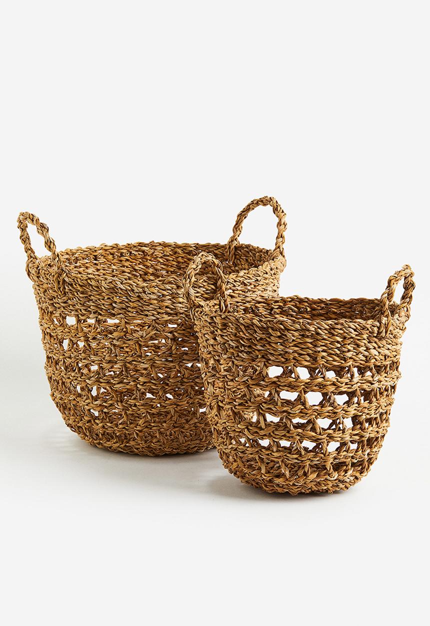 H&M - Braided seagrass basket - beige