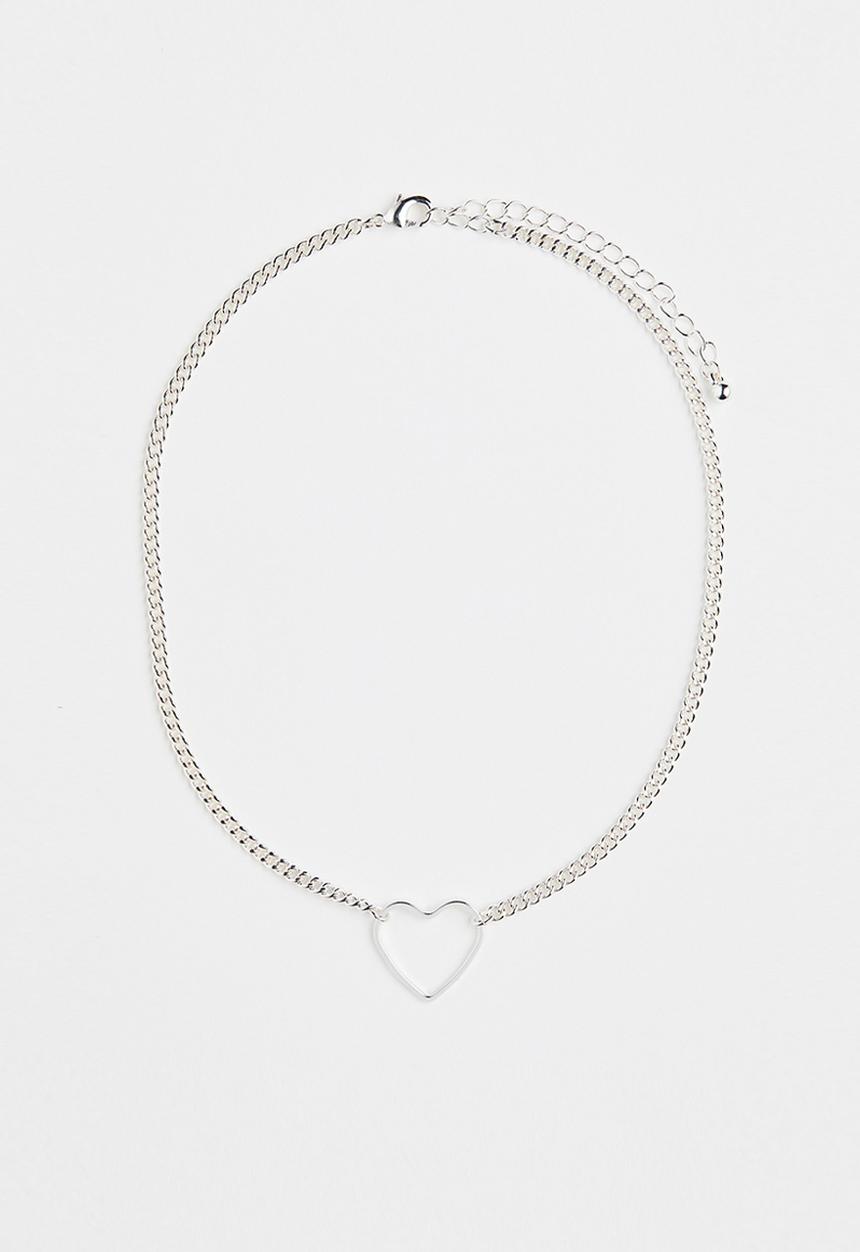 H&M - Short pendant necklace - silver-coloured/heart
