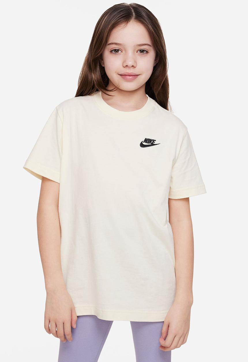 Nike - G nsw tee club ss boy - coconut milk/black