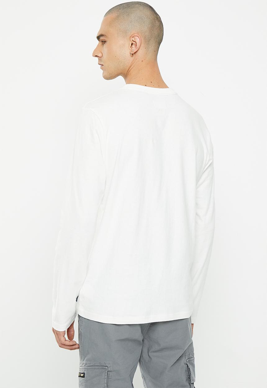 Superdry. - Vintage vl interest long sleeve top - winter white