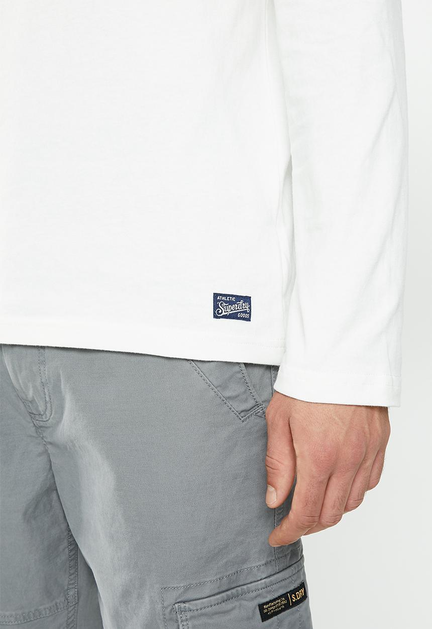 Superdry. - Vintage vl interest long sleeve top - winter white