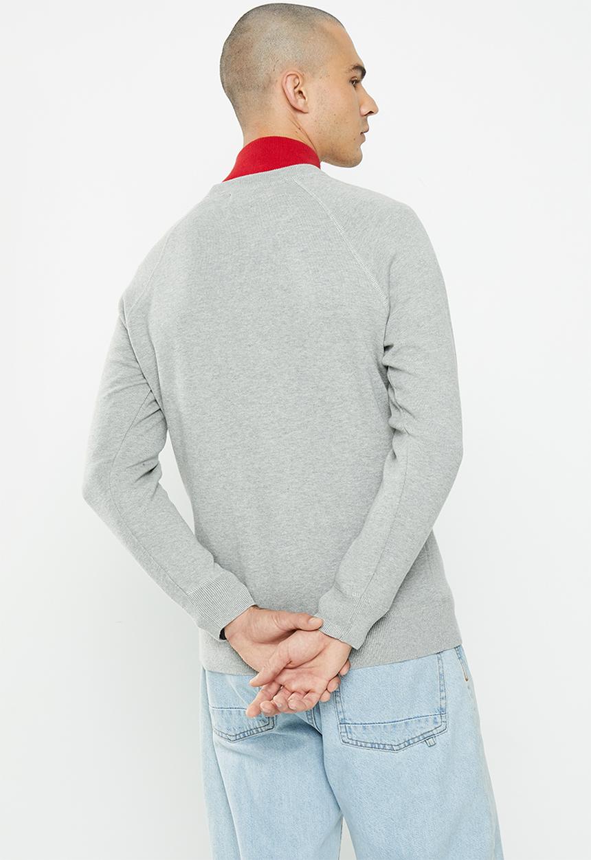 Superdry. - Vintage varsity crew - grey marl