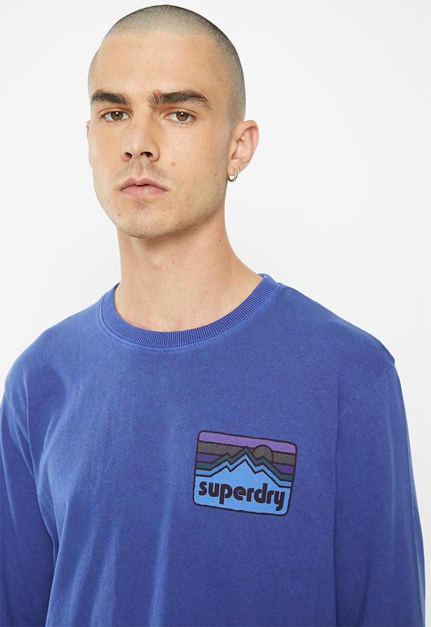 Superdry. - Vintage 90s terrain ls top - twilight navy
