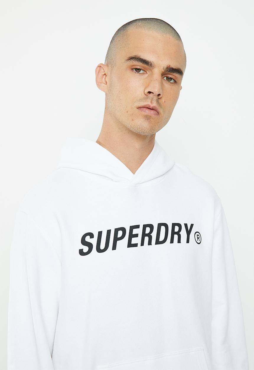 Superdry. - Code core sport hood - bright white