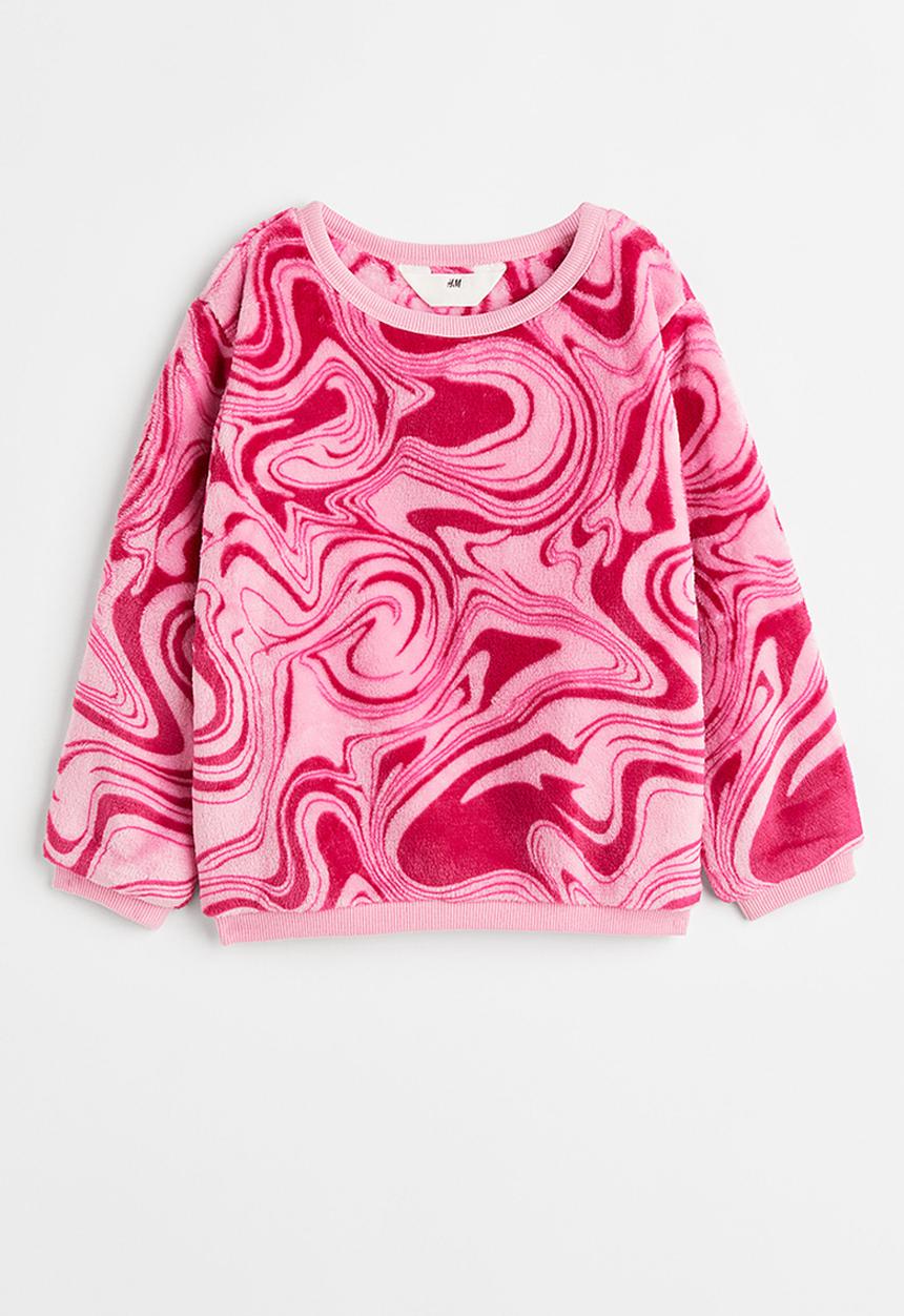 H&M - Fleece sweatshirt - pink/patterned