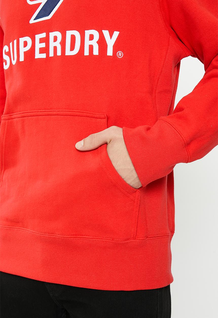 Superdry. - Code sl stacked apq hood - risk red