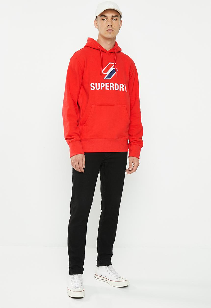 Superdry. - Code sl stacked apq hood - risk red