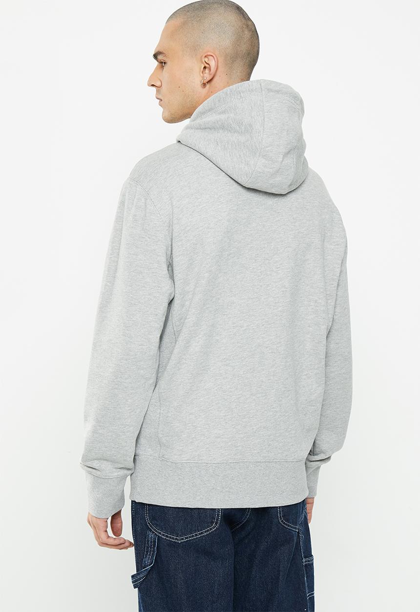 Superdry. - Code sl stacked apq hood - grey marl