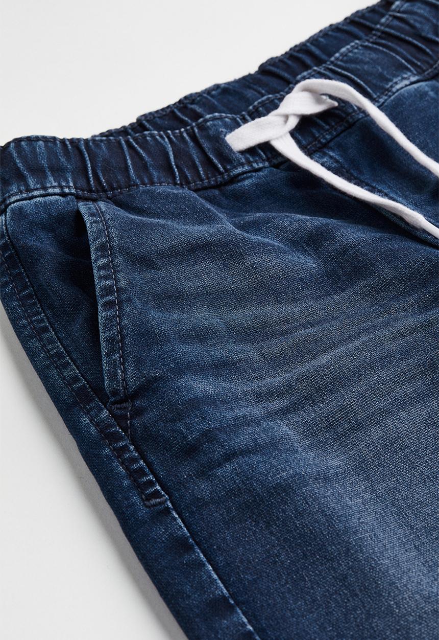 H&M - Lined denim joggers - dark denim blue