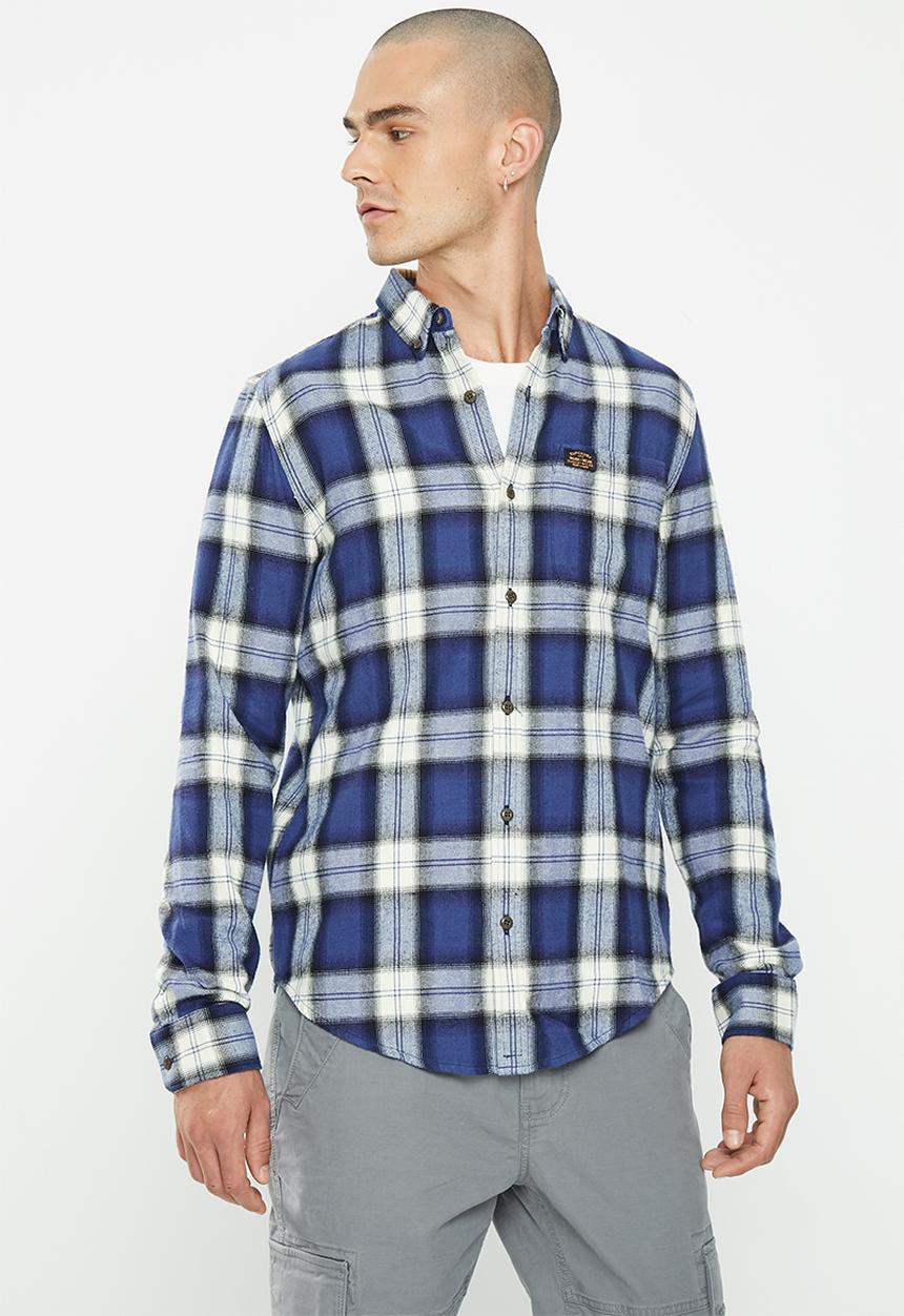 Superdry. - Vintage lumberjack shirt - rodrick check blue