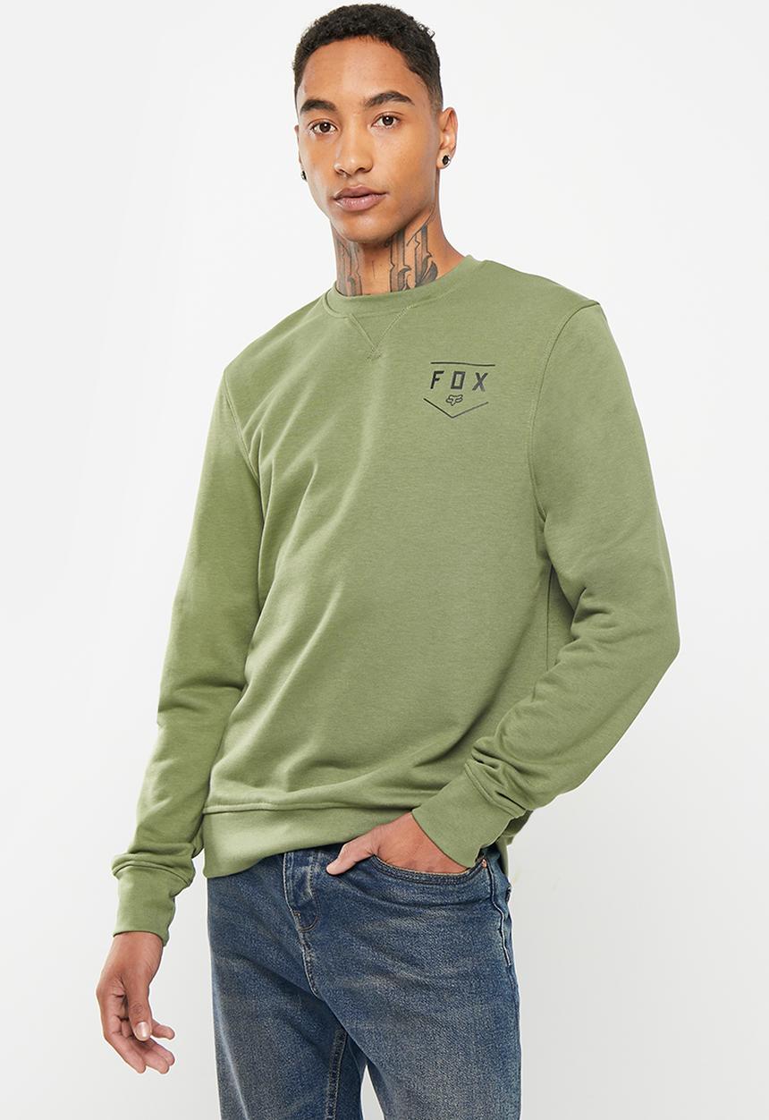 Fox - Shield crew fleece sweat - grass green