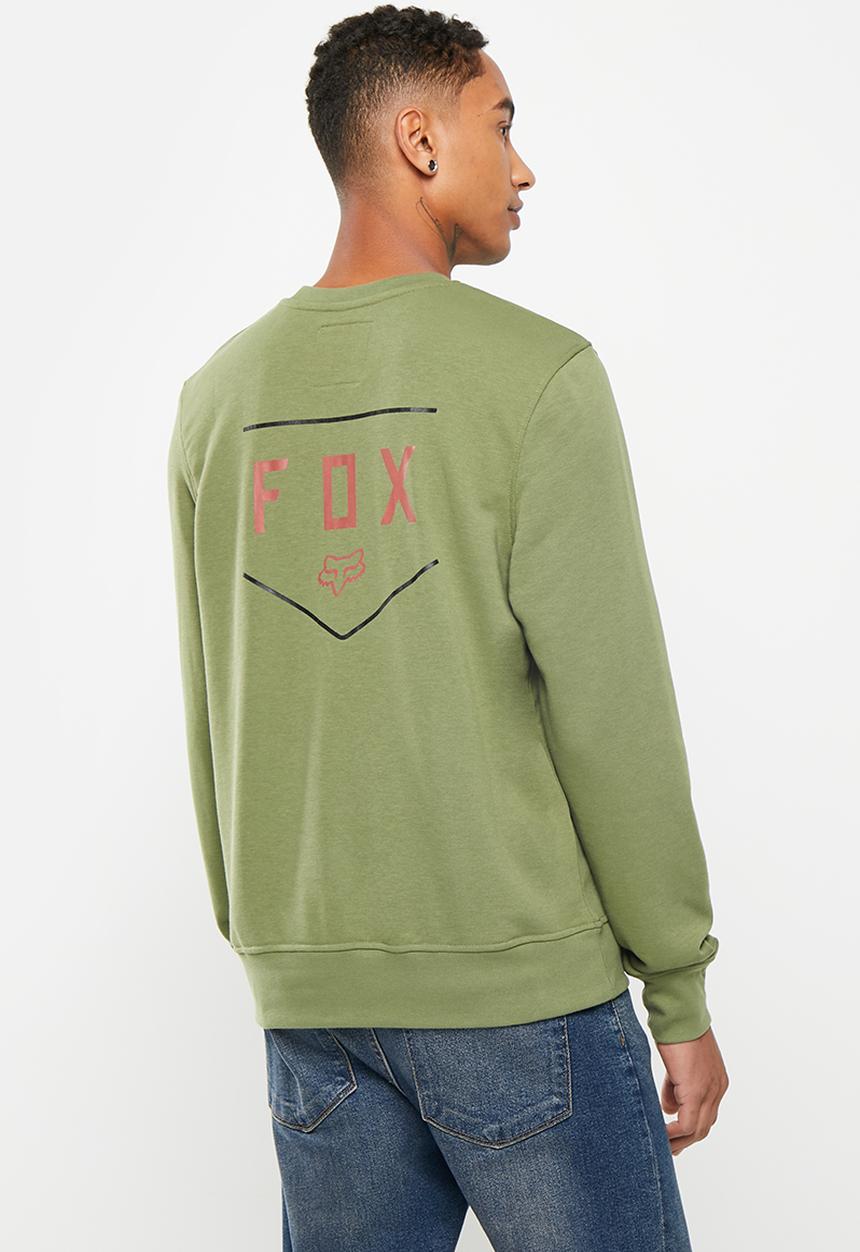 Fox - Shield crew fleece sweat - grass green