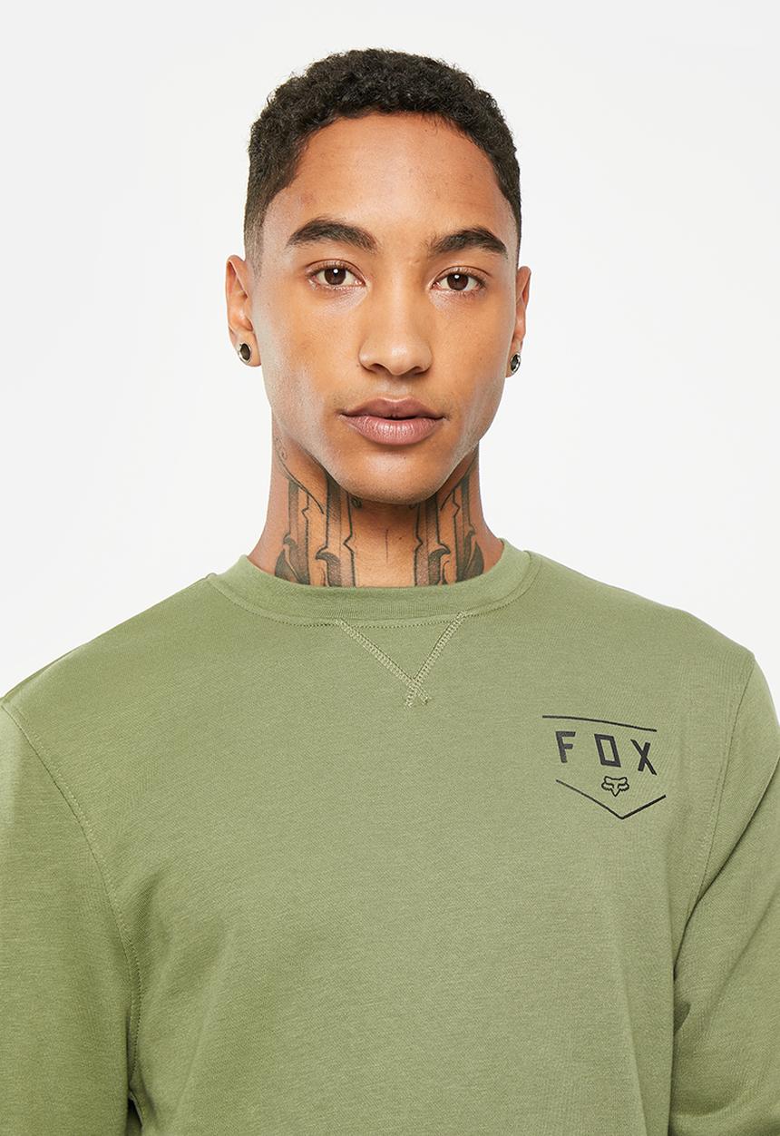 Fox - Shield crew fleece sweat - grass green