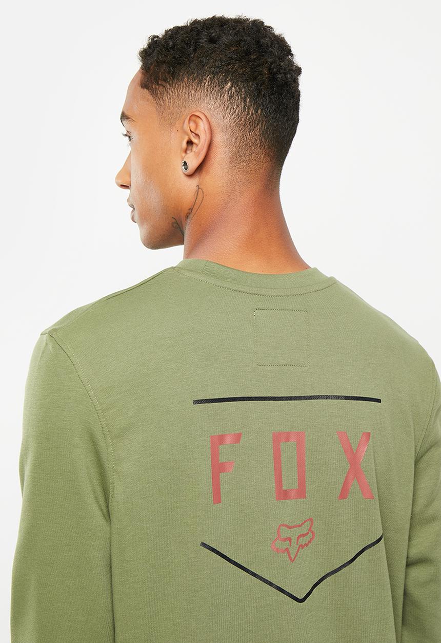 Fox - Shield crew fleece sweat - grass green