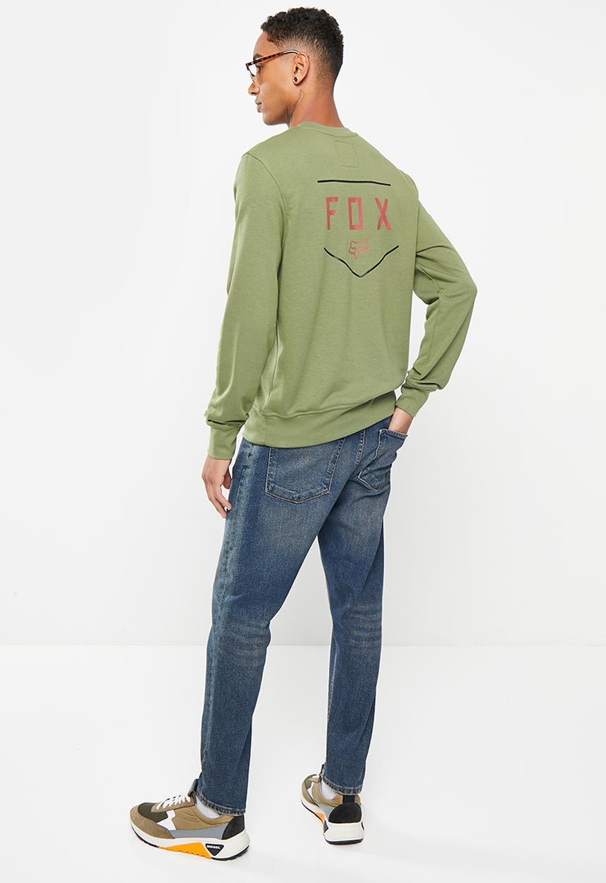 Fox - Shield crew fleece sweat - grass green
