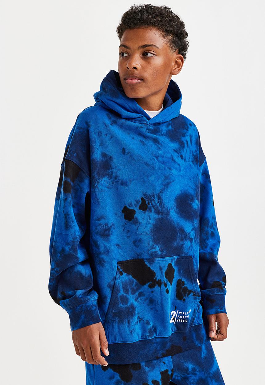 H&M - Oversized hoodie - blue/tie-dye