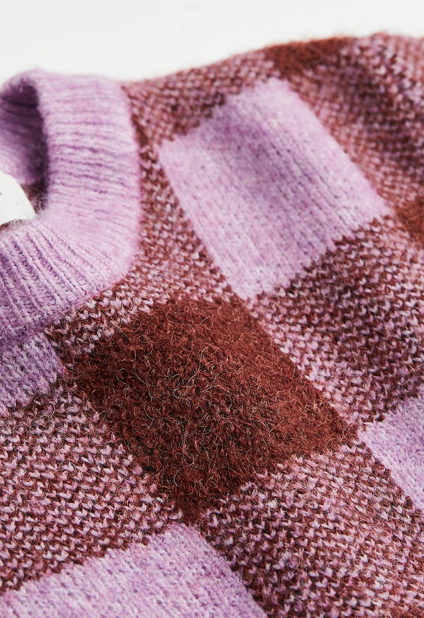 H&M - Jumper - light purple/checked