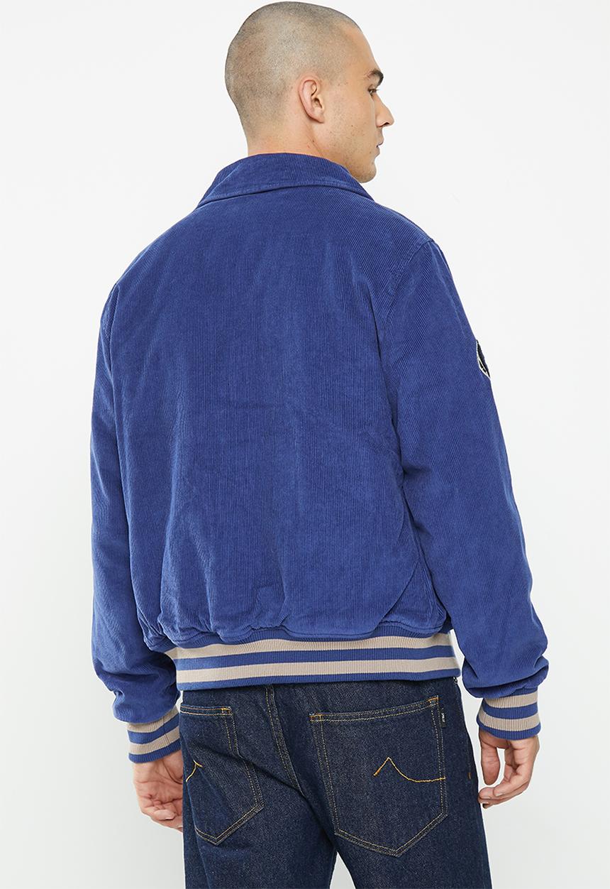 Superdry. - Vintage varsity cord bomber - twilight navy