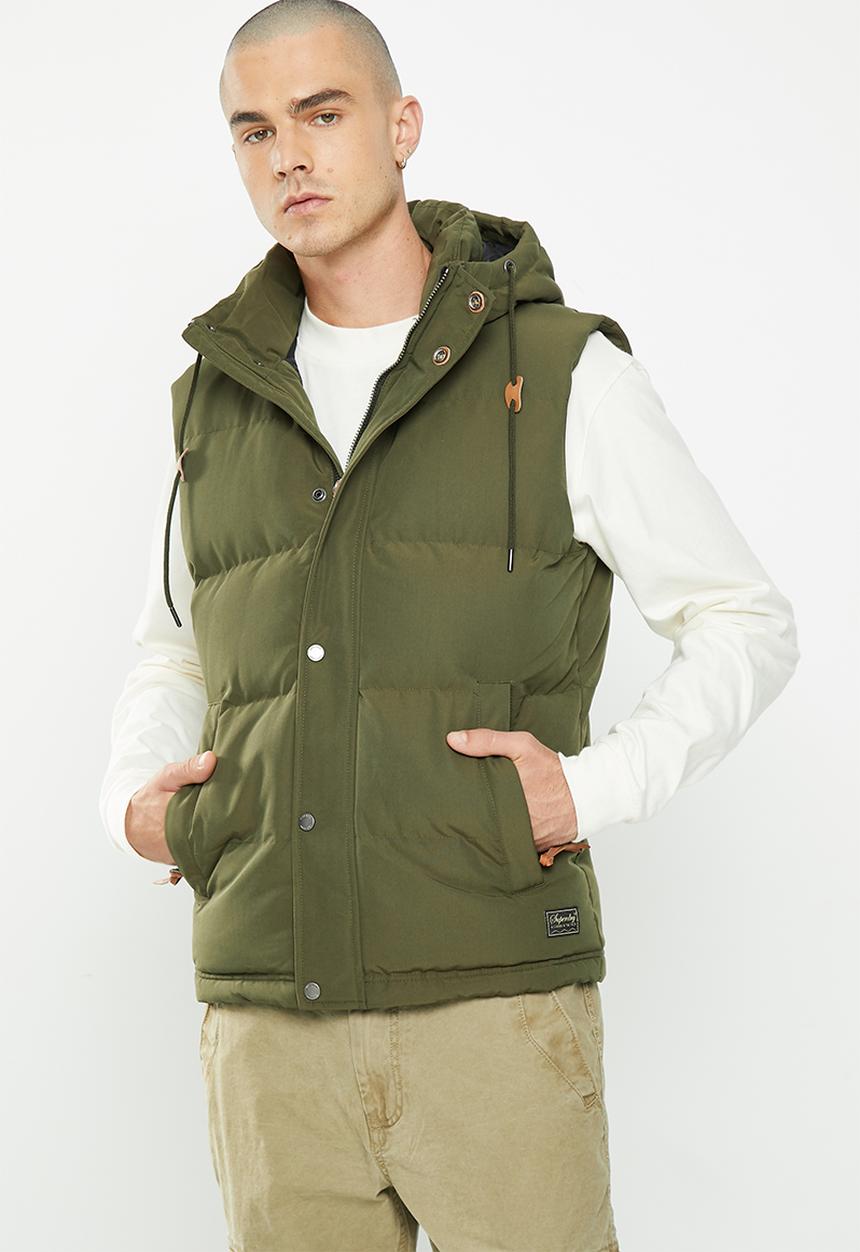 Superdry. - Hooded everest gilet - surplus goods olive