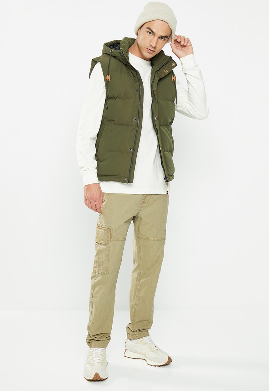 Superdry. - Hooded everest gilet - surplus goods olive