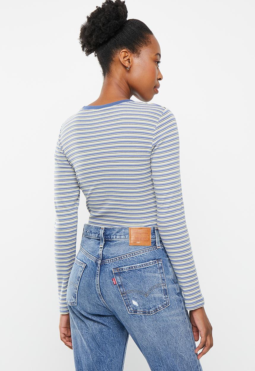 Levi’s® - Long sleeve baby tee - coriander stripe true navy
