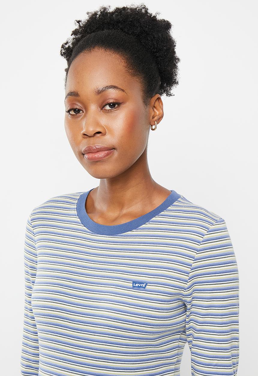 Levi’s® - Long sleeve baby tee - coriander stripe true navy