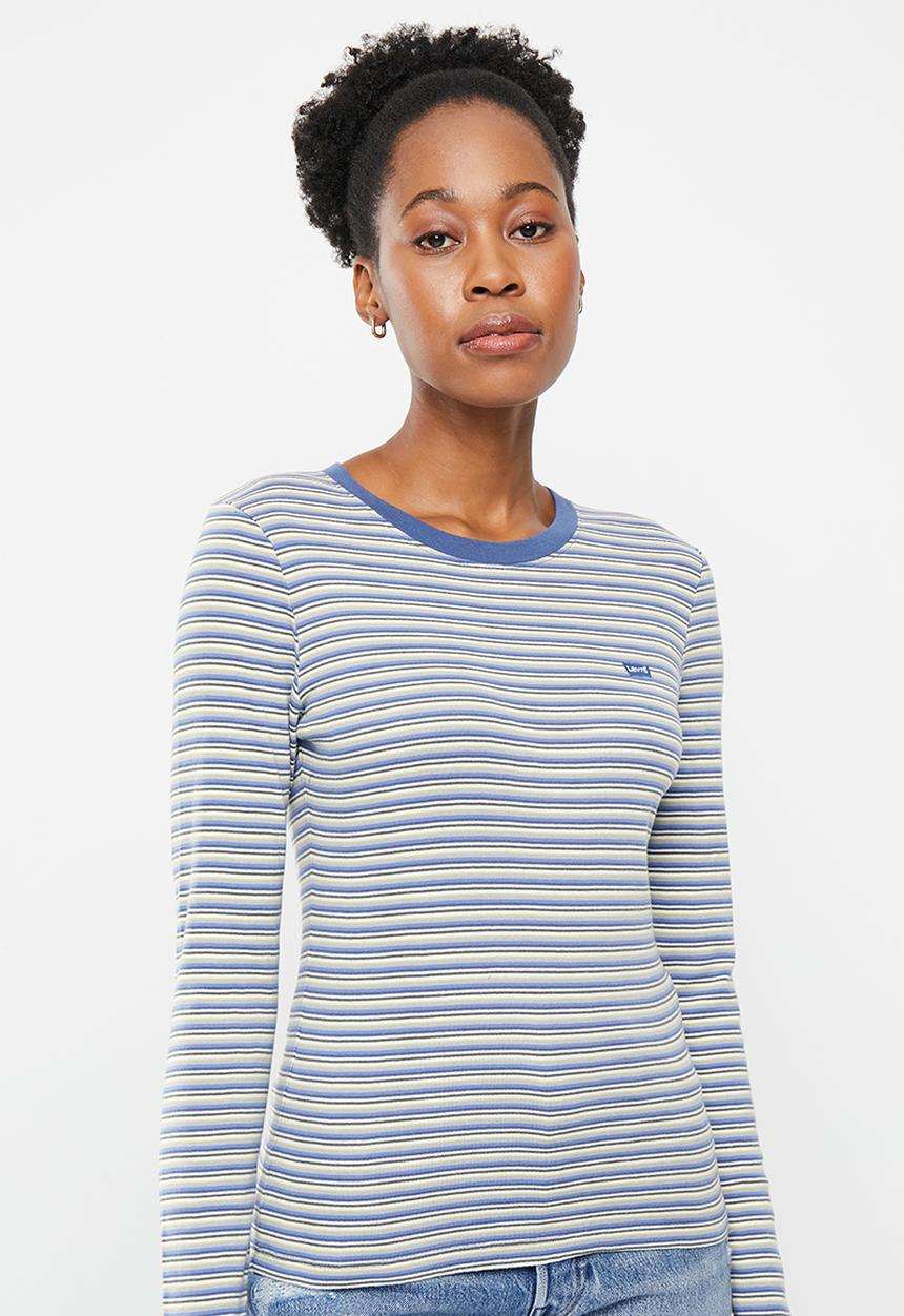 Levi’s® - Long sleeve baby tee - coriander stripe true navy