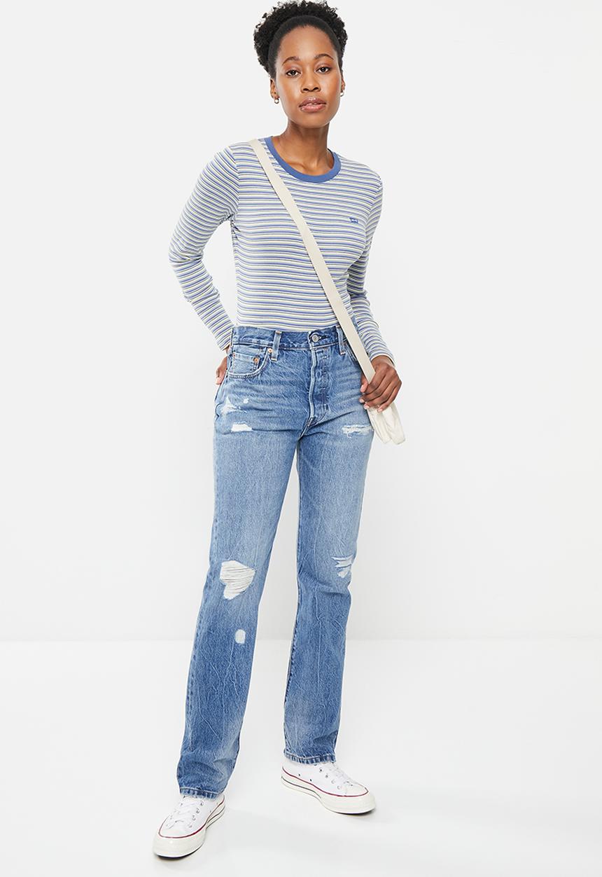 Levi’s® - Long sleeve baby tee - coriander stripe true navy
