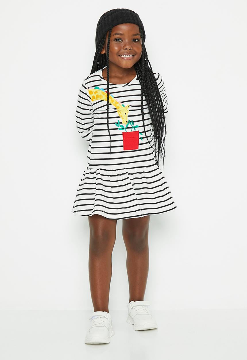 Pop Candy - Stripe dress - black & white