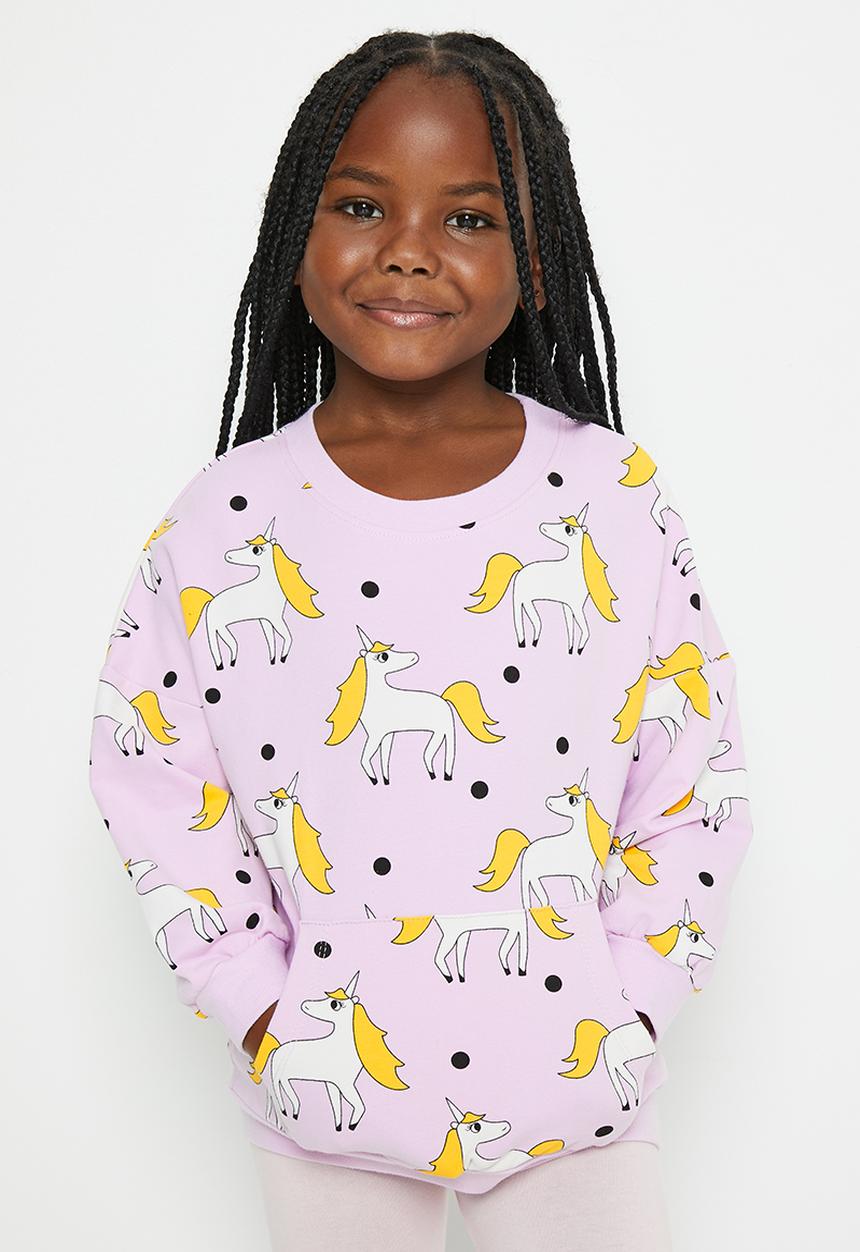 Pop Candy - Girls unicorn sweatshirt - lilac
