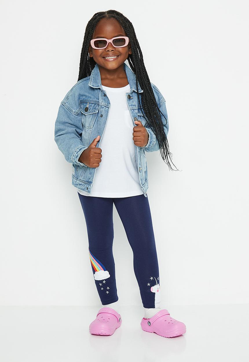 Pop Candy - Girls unicorn legging - navy