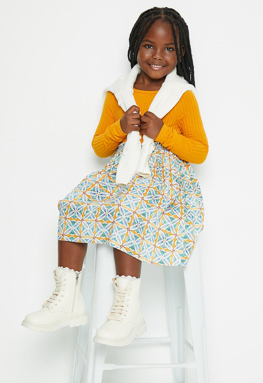 Superbalist - Combo fabric dress - mustard