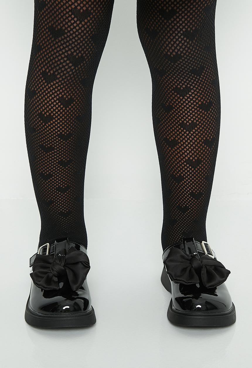 Pop Candy - Girls slip on with bow - black