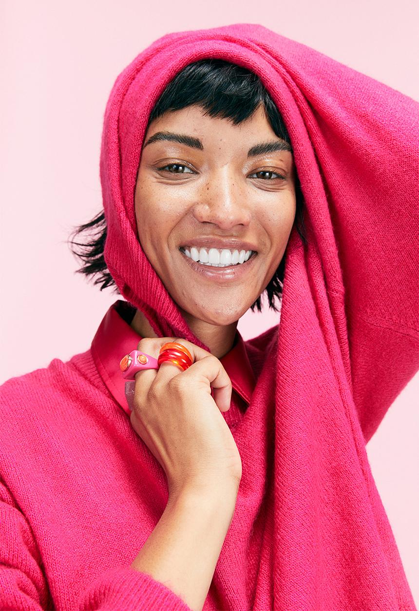 H&M - Knitted jumper - cerise