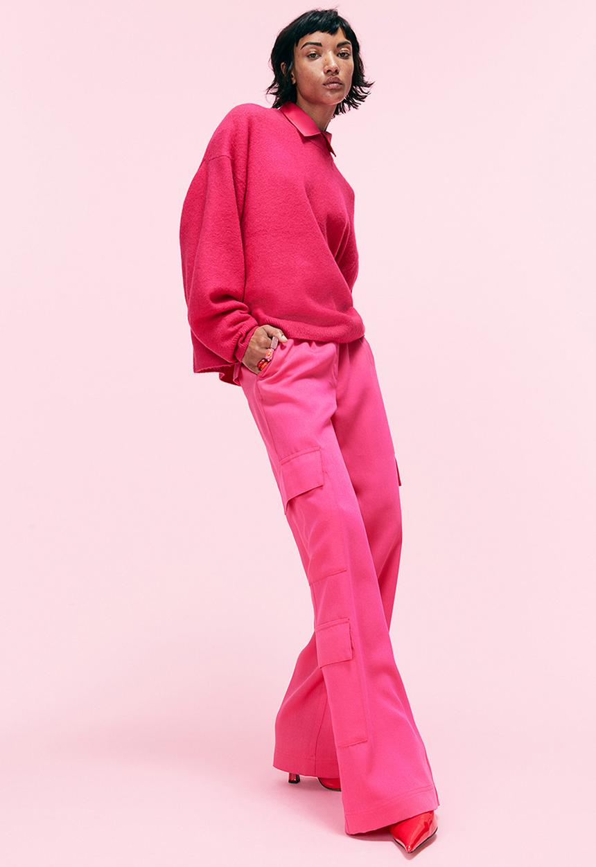 H&M - Knitted jumper - cerise