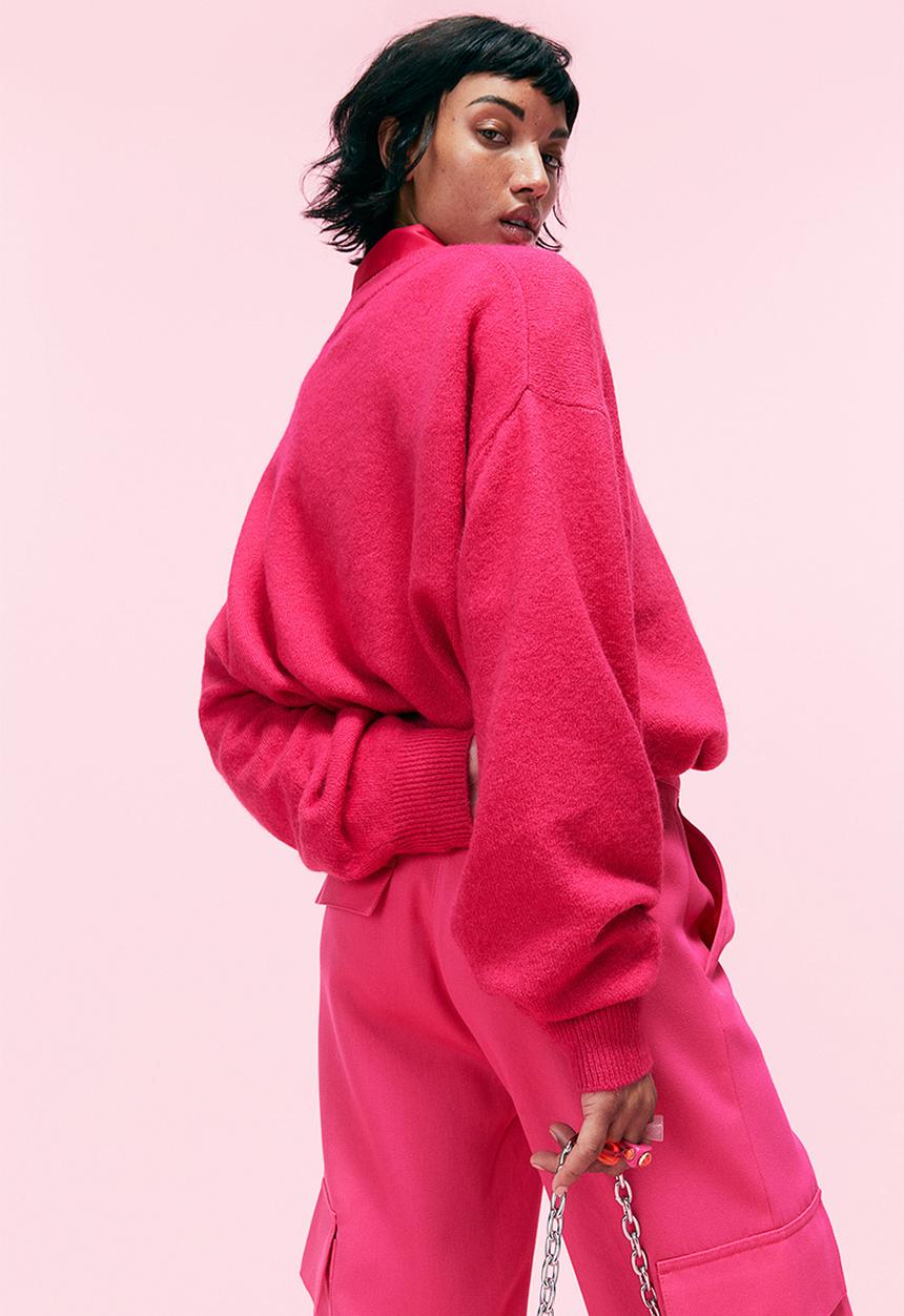 H&M - Knitted jumper - cerise