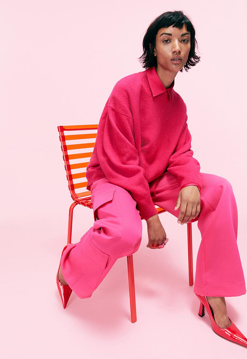 H&M - Knitted jumper - cerise