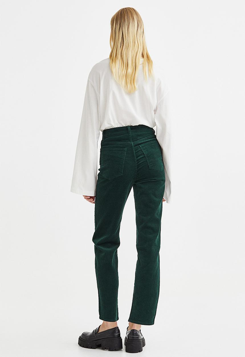 H&M - Slim corduroy trousers - dark green